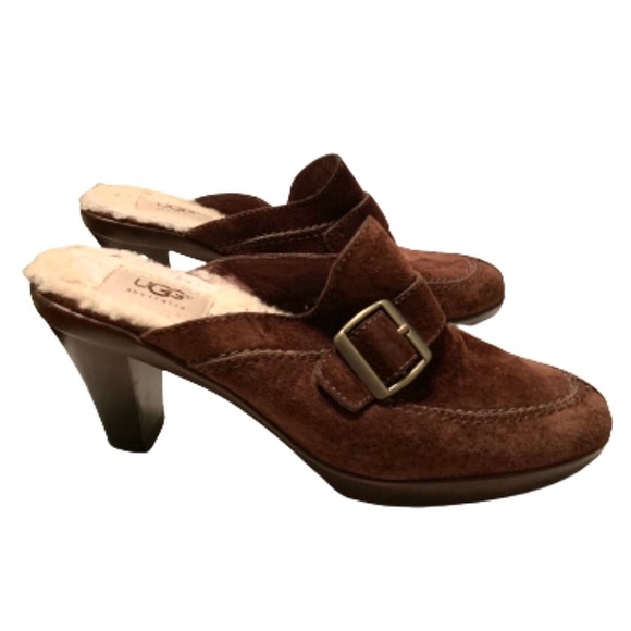 UGG Shoes - ✨FINAL✨UGG Australia Women’s Brown Leather Suede Clogs. Size 7.5